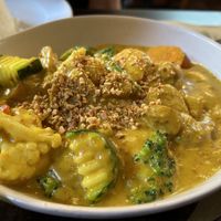 Chicken satay   at September Vegan Food in Wellington