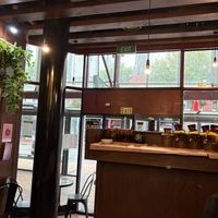 Lower seating area, taken from main restaurant levell  at September Vegan Food in Wellington