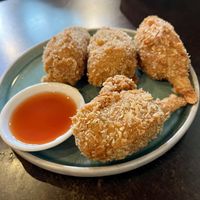 Not chicken drumsticks…. delicious !  at September Vegan Food in Wellington