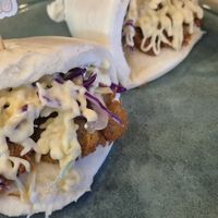 chicken bao buns at September Vegan Food in Wellington
