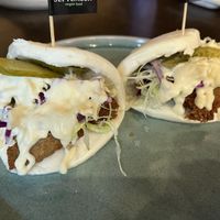 Chicken bao bun  at September Vegan Food in Wellington