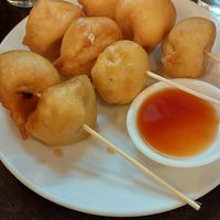 Deep fried battered shrooms at September Vegan Food in Wellington