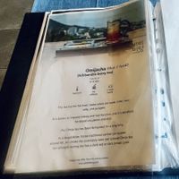 Menu page of what I drank. Full descriptions of each tea  at BIBIBIDANG in Busan