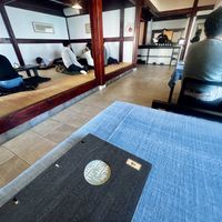 Cool indoor seating  at BIBIBIDANG in Busan