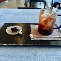 Omijachi tea (I don’t think the jelly things are vegan though but check)  at BIBIBIDANG in Busan