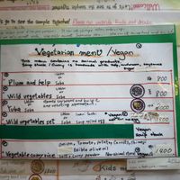 Vegan / Vegetarian menu at Bonbon - 梵梵 in Kyoto