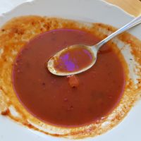 Awesome tomatosoup! at Seyhmus in Stockholm