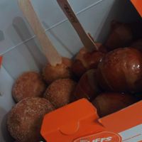 Cinnamon puffs and nut free peanut butter and strawberry jam !   at Mr Puffs - Barton St in Hamilton