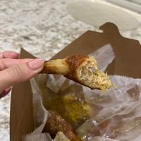 Incredible texture! Crispy outer skin & juicy vegan meat on the inside.  at ON THE RUN Vegan in Miami