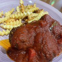 Albóndigas de soja con salsa de tomate   at Cervecería El Pilar in Badajoz