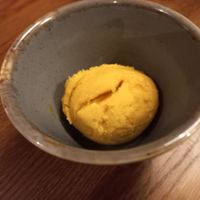 Mango sorbet #Veganuary at The White Bear in Warlingham