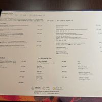 Breakfast menu with vegan option clearly labeled  at Gallery 11 in Tokyo