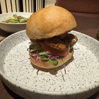  Vegan burger with falafel   at Gallery 11 in Tokyo