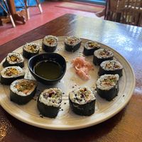 Vegan sushi   at Soul Bistro in Varkala