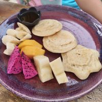 Mix fruit pancakes at Nangsabai By The Beach in Koh Phangan