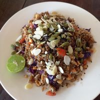 Asian Style Rice  - very yummy at Cafeteria Veggie Carimbó in Playa Zipolite