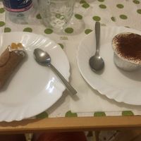 Cannolo and Tiramisu at La Vegana in Ferrara