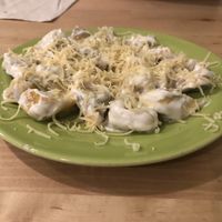 Pasta with vegan cream   at La Vegana in Ferrara