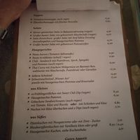 Menu (June 2024) at Café Glück in Munich