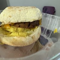 Vegan breakfast sandwich, high protein !  at Raining Berries Gainesville in Gainesville