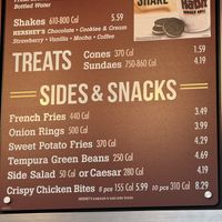Sides Menu  at The Habit Burger Grill  in El Segundo