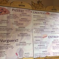 Menu written in Catalan  at Santoni - When food is the solution in Barcelona