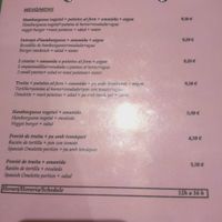 Menu at Santoni - When food is the solution in Barcelona