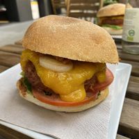 One of their burgers! Delicious! at Santoni - When food is the solution in Barcelona