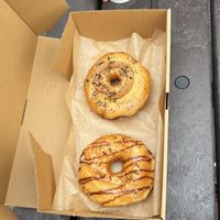 Doughnuts and coffee  at Guilt Trip in Worcester