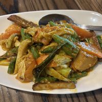 Dry curry vegetables - delicious!   at Burma Light in Folsom