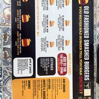 Menu  at Dick‘s Burger in Koh Phayam