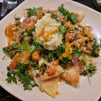 Vegan Lebanese Nachos at Turtle Lake Brewing Company in Hanoi