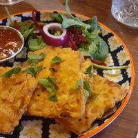 Spiced aubergine at Delhi 6 Lounge in South Shields