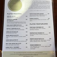 menu!  at El Plaza Vieques in Vieques