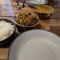Mixed veg curry & tarka dhal  at Fozia's in Liverpool
