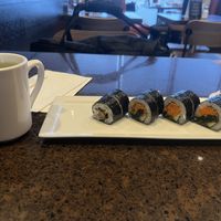veggie roll and green tea  at MIA - Sushi Maki - TD in Miami