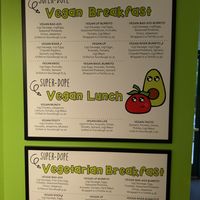 Separate vegan menu! at Munch  in Tigard