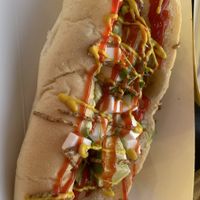 Vegan field dog  at Universal Studios - Hot Dog Hall of Fame in Orlando
