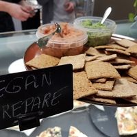freshly made vegan bread spread at Ekoplaza in Bruges
