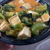 Panang curry with tofuu  at Srijom's Place Thai Restaurant in Bloomsburg