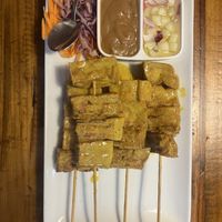 Tofu satay  at Srijom's Place Thai Restaurant in Bloomsburg
