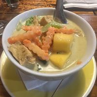 Mango curry with tofu  at Srijom's Place Thai Restaurant in Bloomsburg