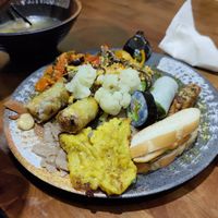 Plate of food at Tara Chay in Hanoi