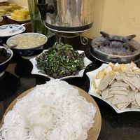 Toppings for soup   at Tara Chay in Hanoi