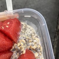 Overnight oats vanilla. Delicious  at Acaii Tea - Central Park Mall in Jakarta