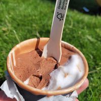 Half eaten. They go down well together... at Alandas Gelato in Edinburgh