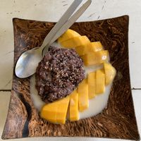 Mango sticky rice at Morning Glory in Chiang Mai