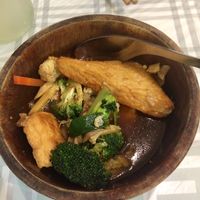 Oops! Half eaten Pah Loh (Chinese style cinnamon tofu soup) Delicious!  at Morning Glory in Chiang Mai