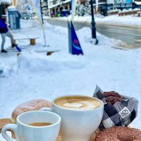 Coffee and some vegan snacks at Forest Cup Bansko in Bansko