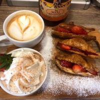 There are a range of plant milks at Forest Cup Bansko in Bansko